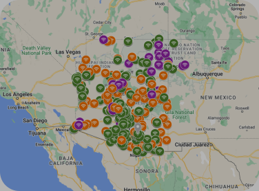 Image of the Map of Free Wifi areas