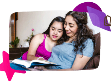 Digital Skills Image of a mother and daughter reading