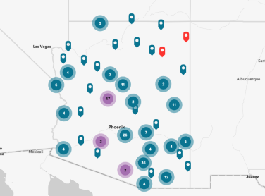 Map of Libraries in Arizona